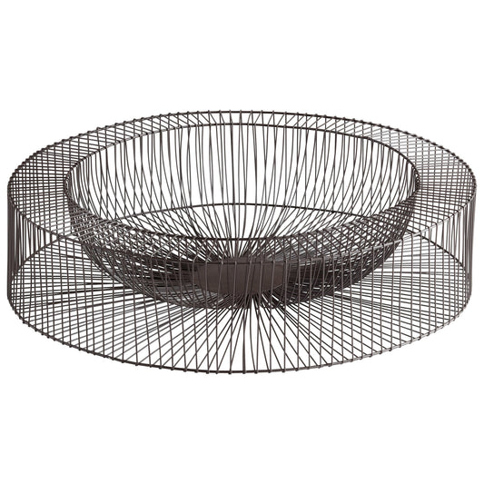 Cyan Design 05834 Wire Wheel Tray - Graphite - Large