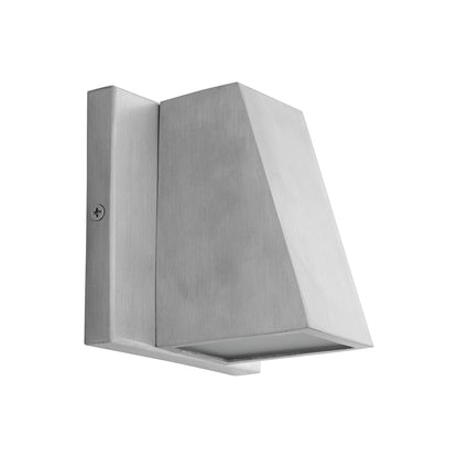 Oxygen TITAN 3-708-16 Outdoor LED Wall Sconce Light - Brushed Aluminum, White Frost Glass Diffuser