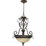 Quorum Rio Salado 8057-3-44 Pendant - Toasted Sienna With Mystic Silver