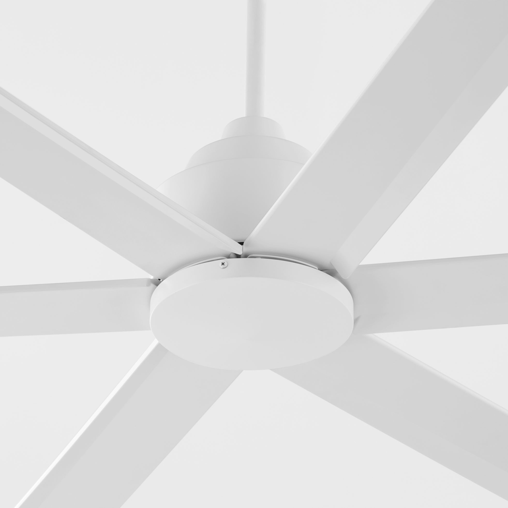 Quorum Titus 20656-8 Ceiling Fan 65 Inch 6 Blades, Damp Listed - Studio White