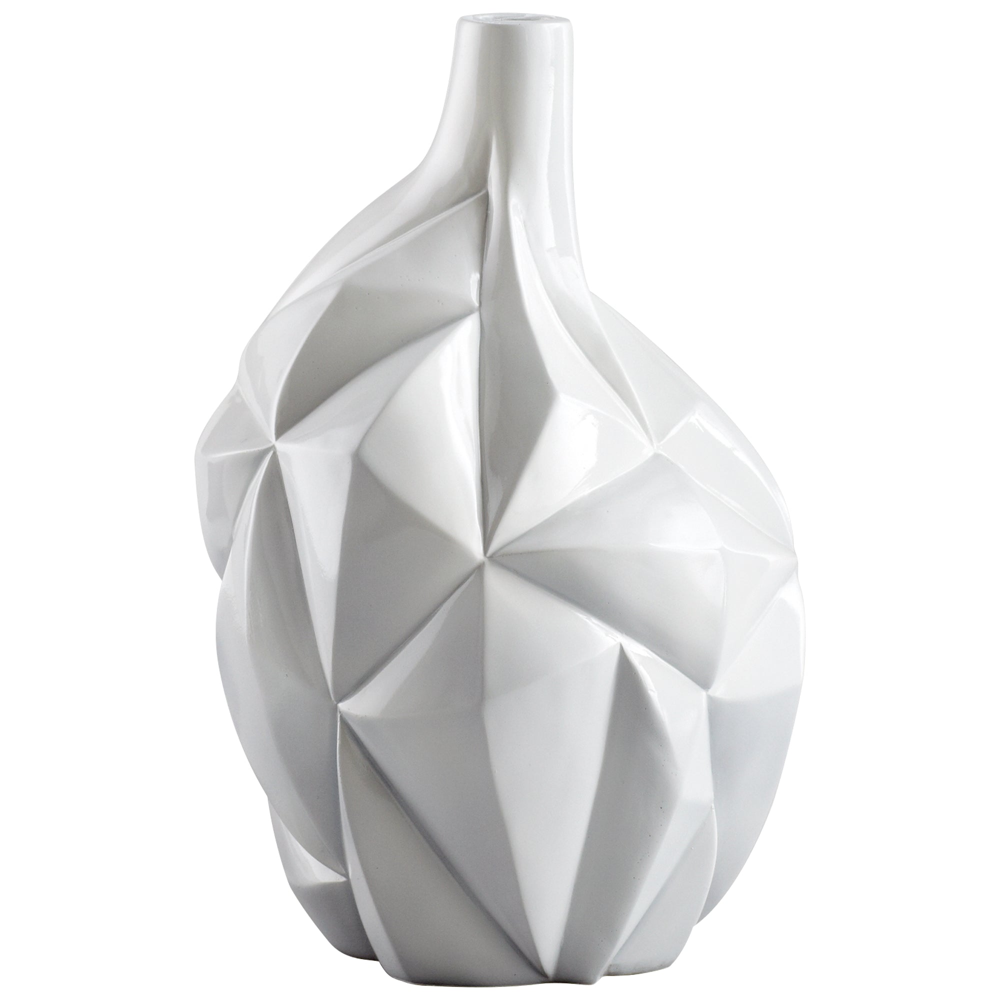 Cyan Design 05002 Glacier Vase - Gloss White Glaze - Small