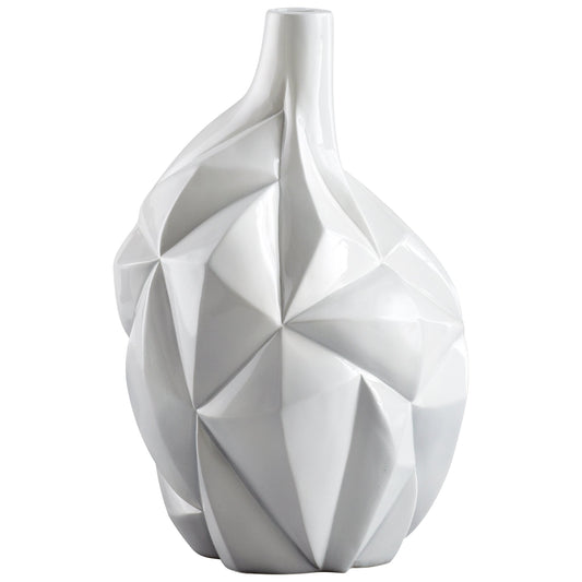 Cyan Design 05002 Glacier Vase - Gloss White Glaze - Small