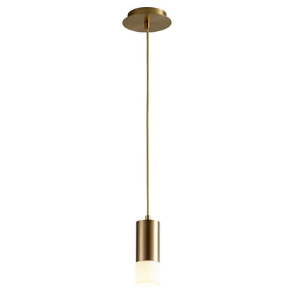 Oxygen Pilar 3-607-40 Small Pendant with Acrylic Lens 3000K Modern - Aged Brass