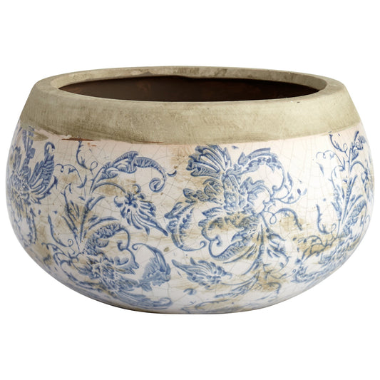 Cyan Design 07406 Isela Planter - Blue And White - Medium