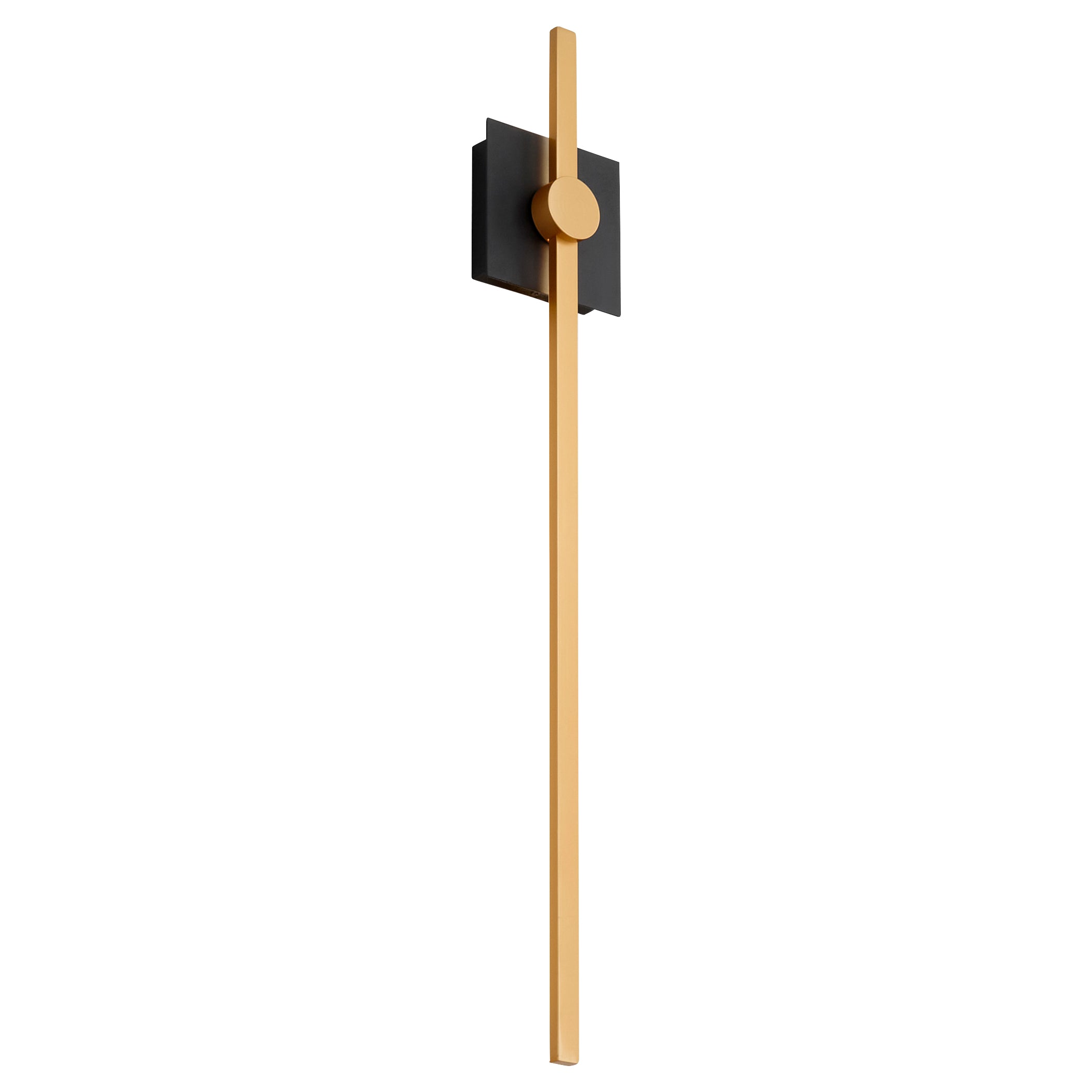 Oxygen Zora 3-51-1550 Vanity LED Sconce 32 Inch with Matte White Acrylic Lens 3000K Modern - Black W/ Industrial Brass