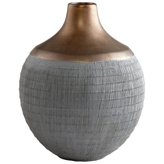 Cyan Design 09004 Osiris Vase - Charcoal Grey And Bronze - Small