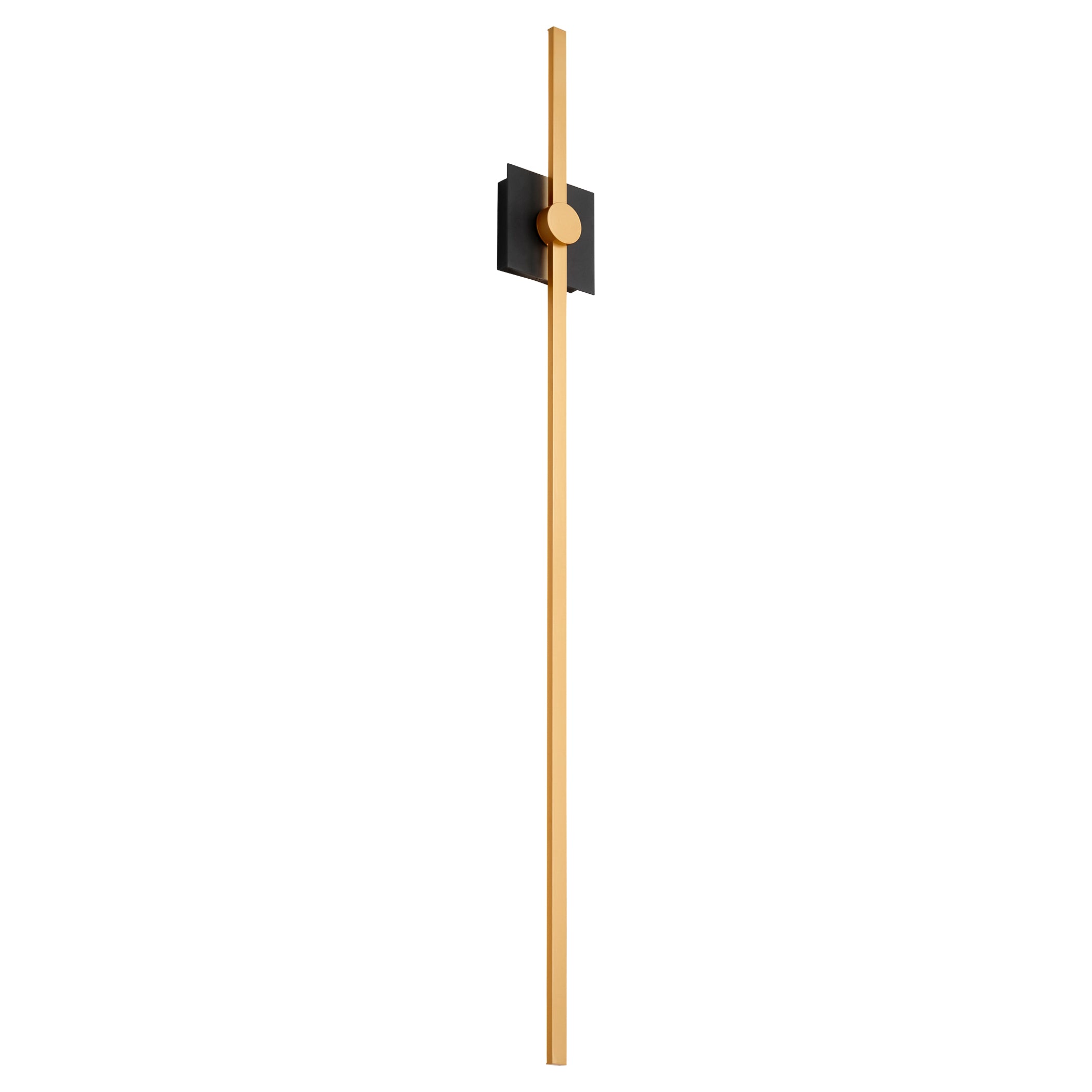 Oxygen Zora 3-52-1550 Vanity LED Sconce Light 48 Inch with Matte White Lens 3000K Modern - Black W/ Industrial Brass