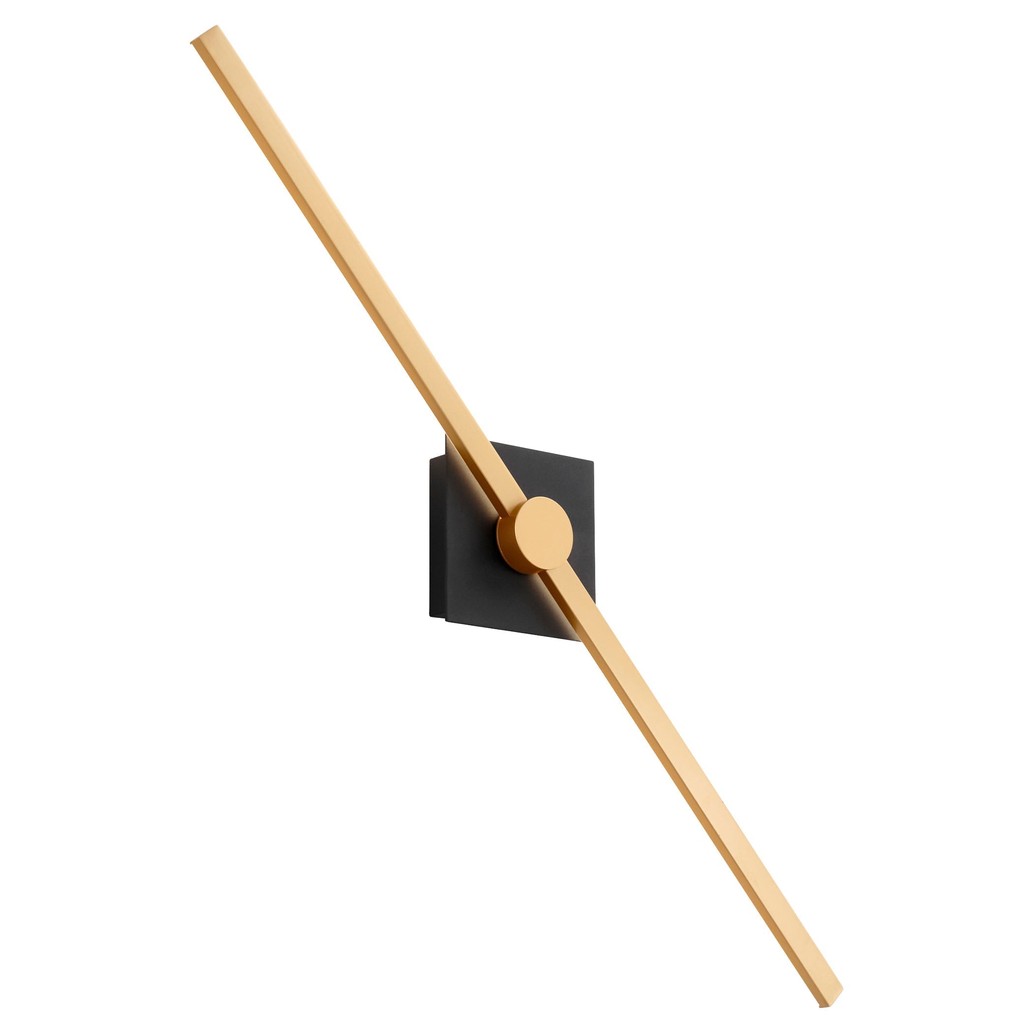 Oxygen Zora 3-54-1550 Vanity LED Sconce Light 32 Inch with Matte White Acrylic Lens 3000K Modern - Black W/ Industrial Brass