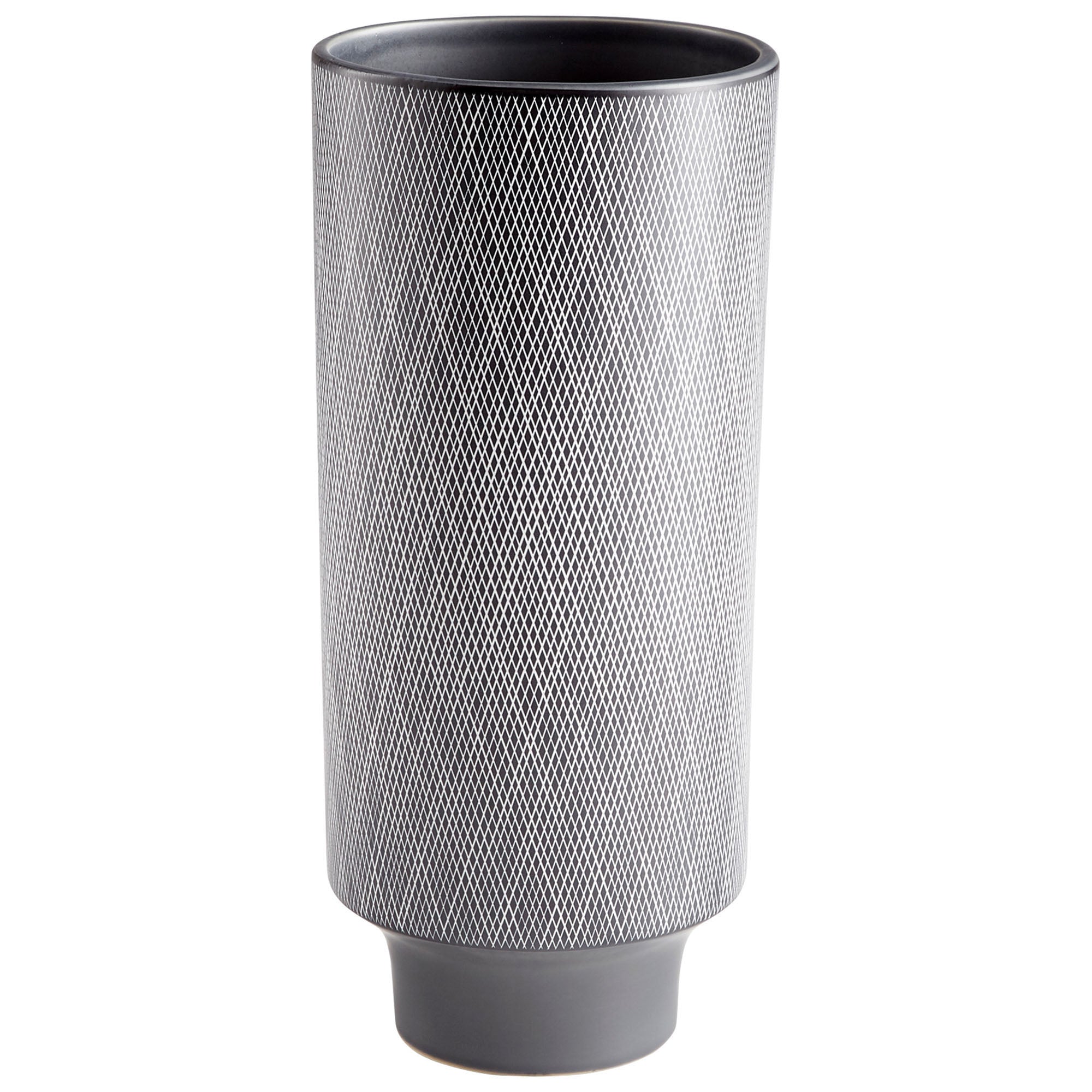 Cyan Design 09001 San Leandro Vase - Matt Grey And White - Large