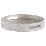 Cyan Design 11690 Triton Round Tray - Smoke - Small