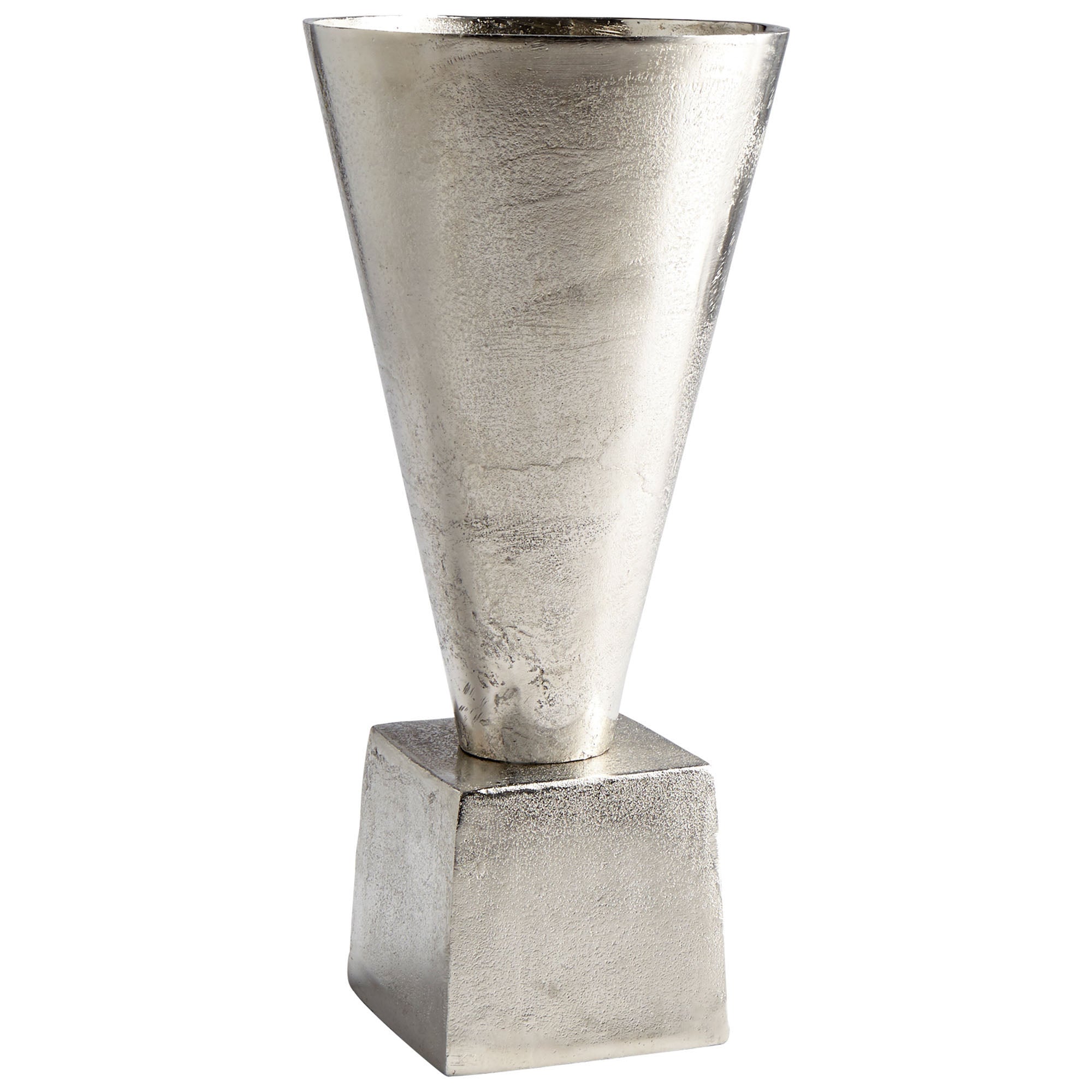 Cyan Design 08904 Mega Vase - Nickel - Raw Nickel - Small