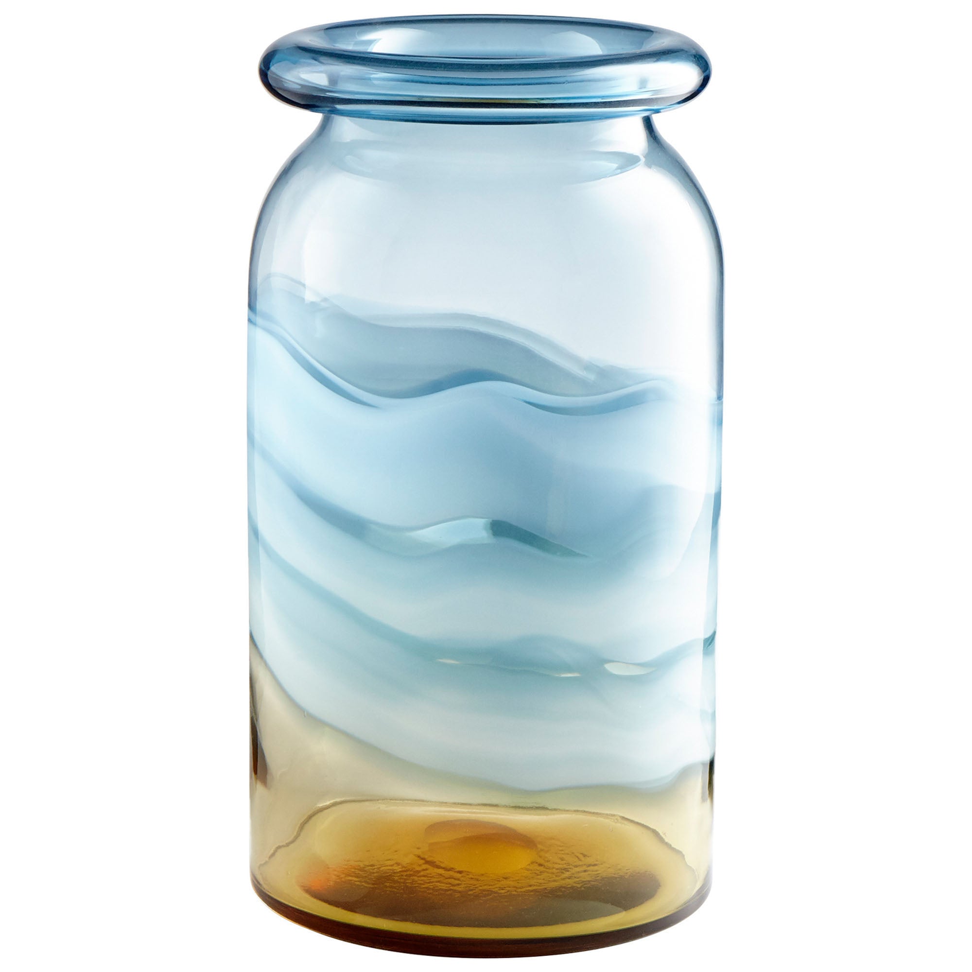 Cyan Design 09187 Dusk On The Horizon Vase - Amber And Blue - Medium