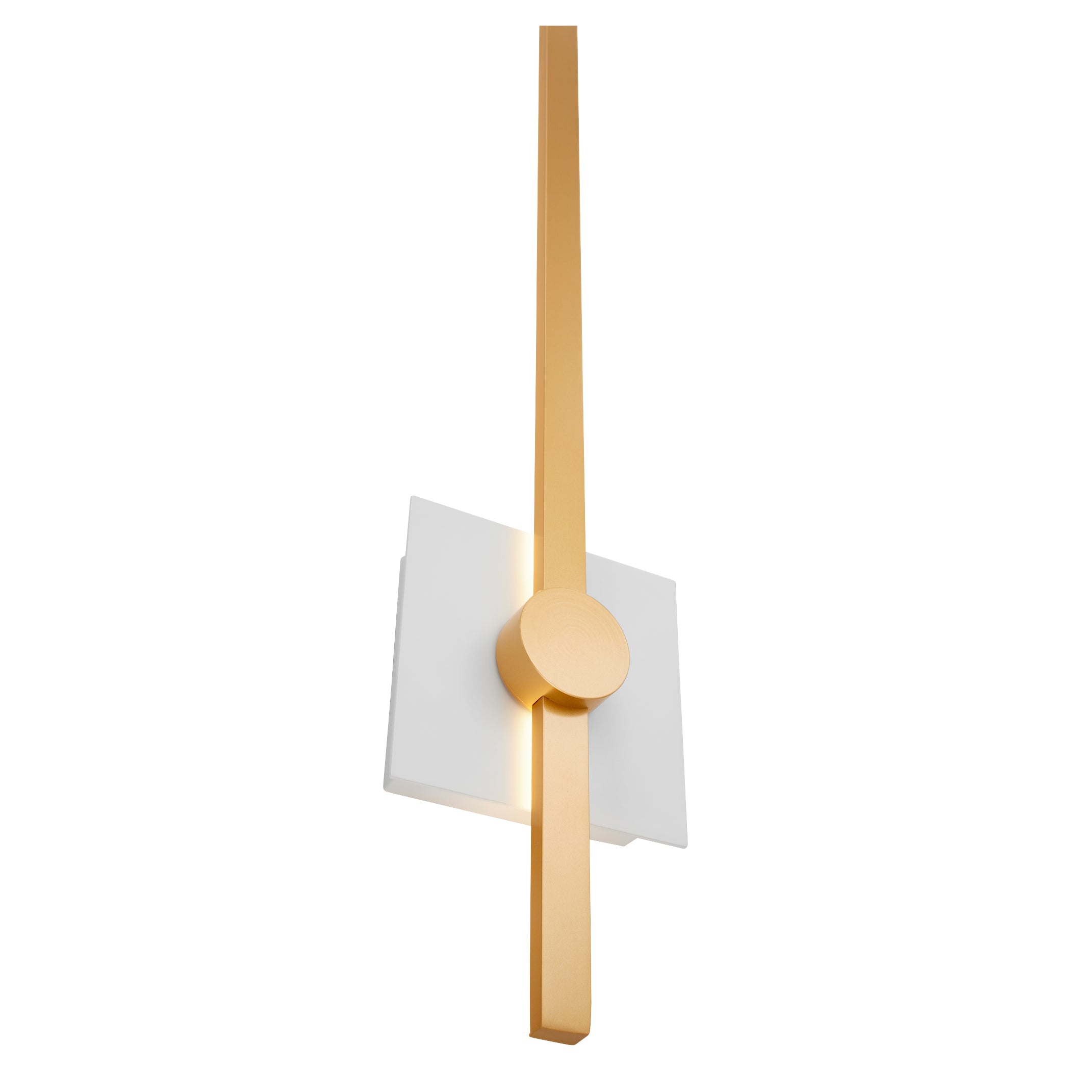 Oxygen Zora 3-51-650 Vanity LED Sconce Light 32 Inch with Matte White Acrylic Lens 3000K Modern- White W/ Industrial Brass