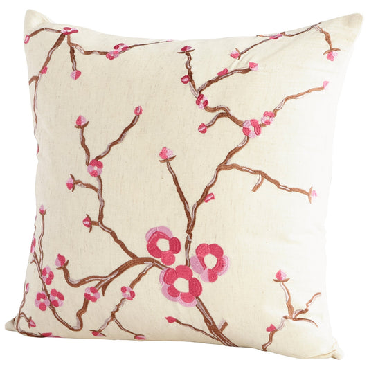 Cyan Design 09381-1 Pillow Cover - Pink & White - 18 x 18