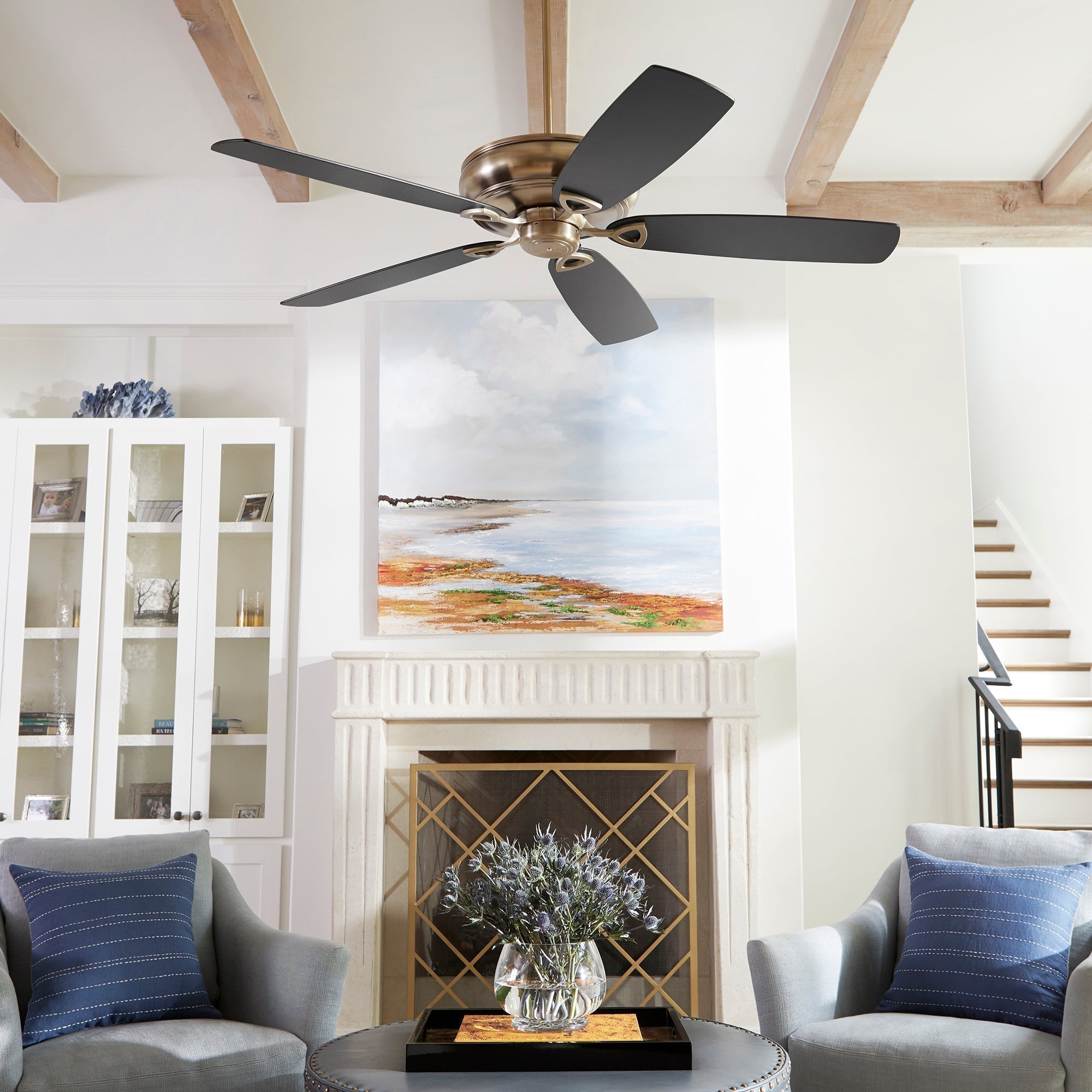 Quorum Alto 40625-80 Ceiling Fan - Aged Brass