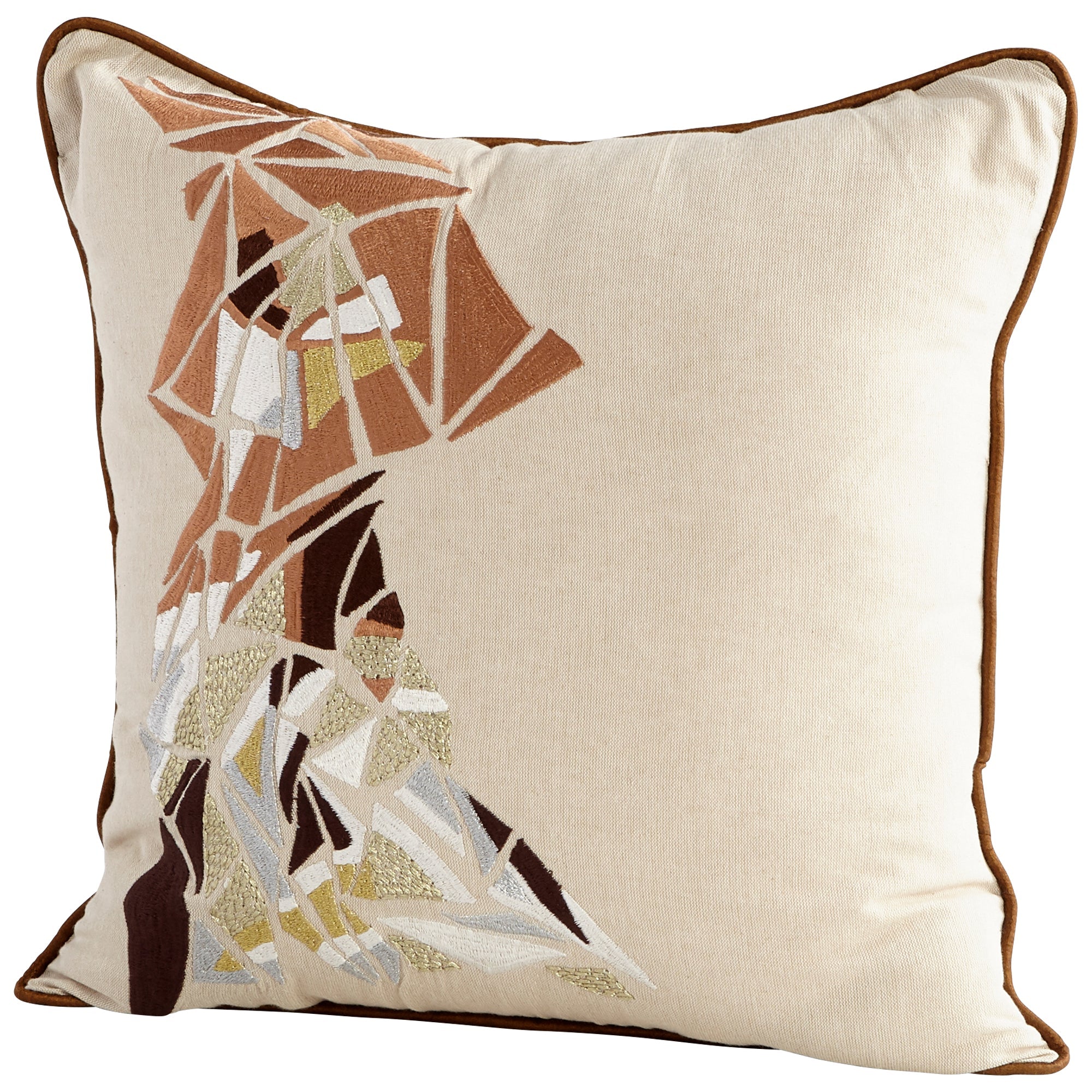 Cyan Design 09404-1 Pillow Cover - Brown - 18 x 18