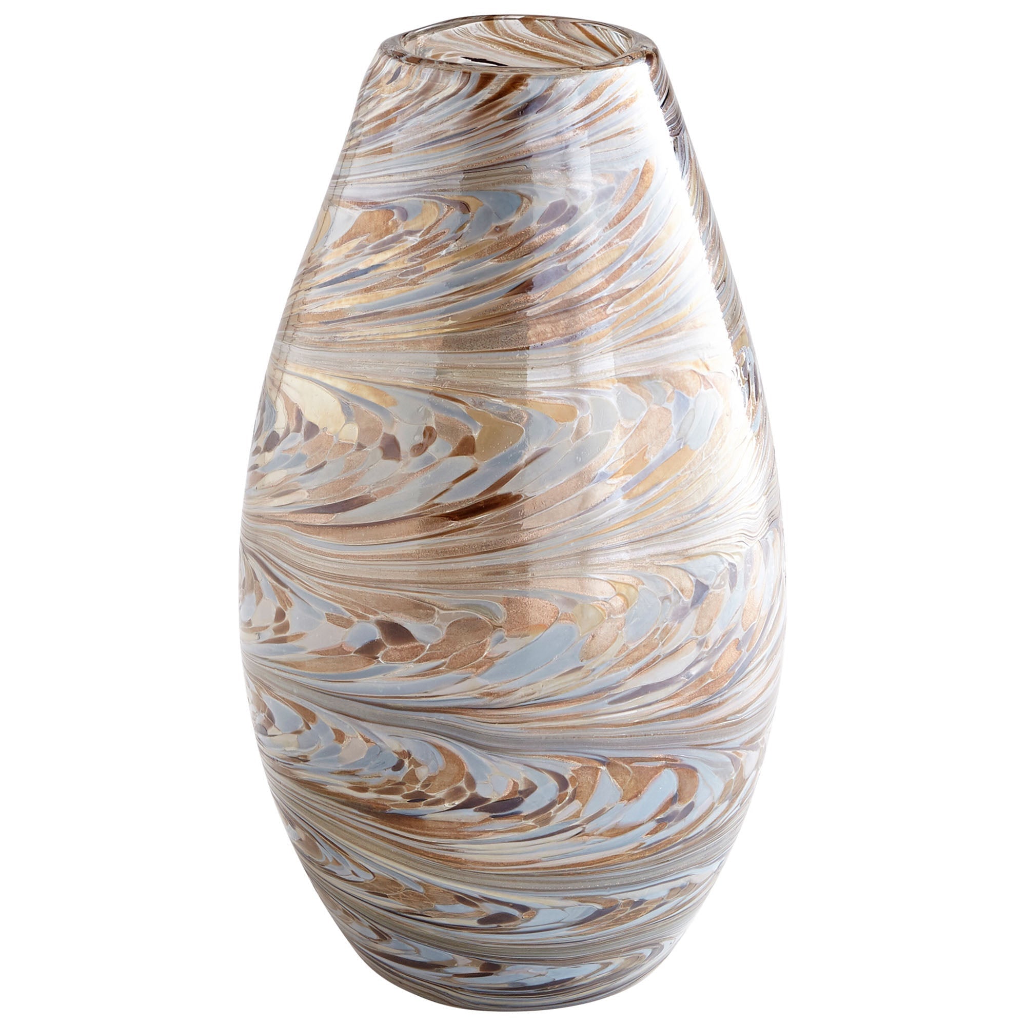 Cyan Design 09646 Caravelas Vase - Metallic Sand Swirl - Small