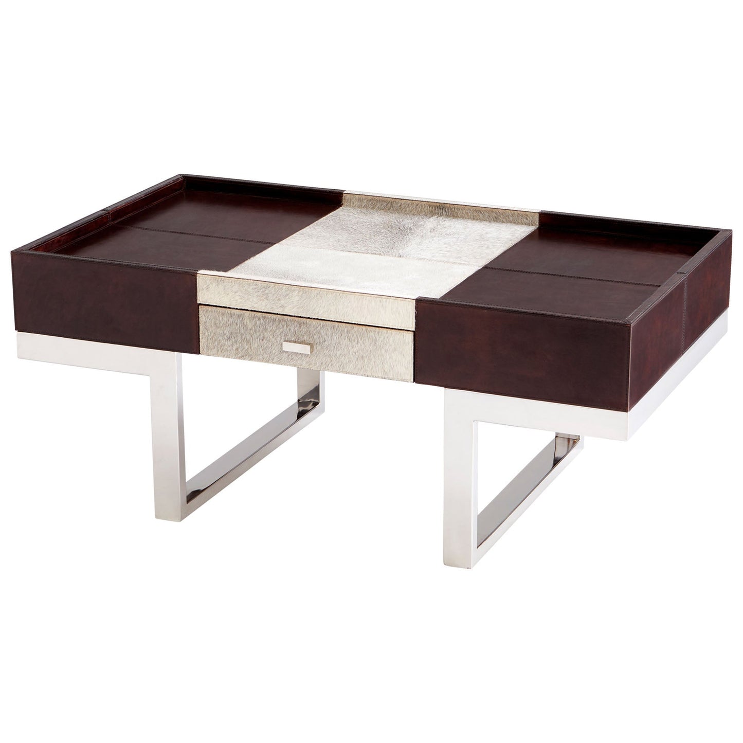 Cyan Design 09754 Curtis Coffee Table - Stainless Steel And Brown