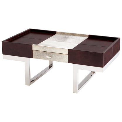 Cyan Design 09754 Curtis Coffee Table - Stainless Steel And Brown