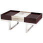 Cyan Design 09754 Curtis Coffee Table - Stainless Steel And Brown