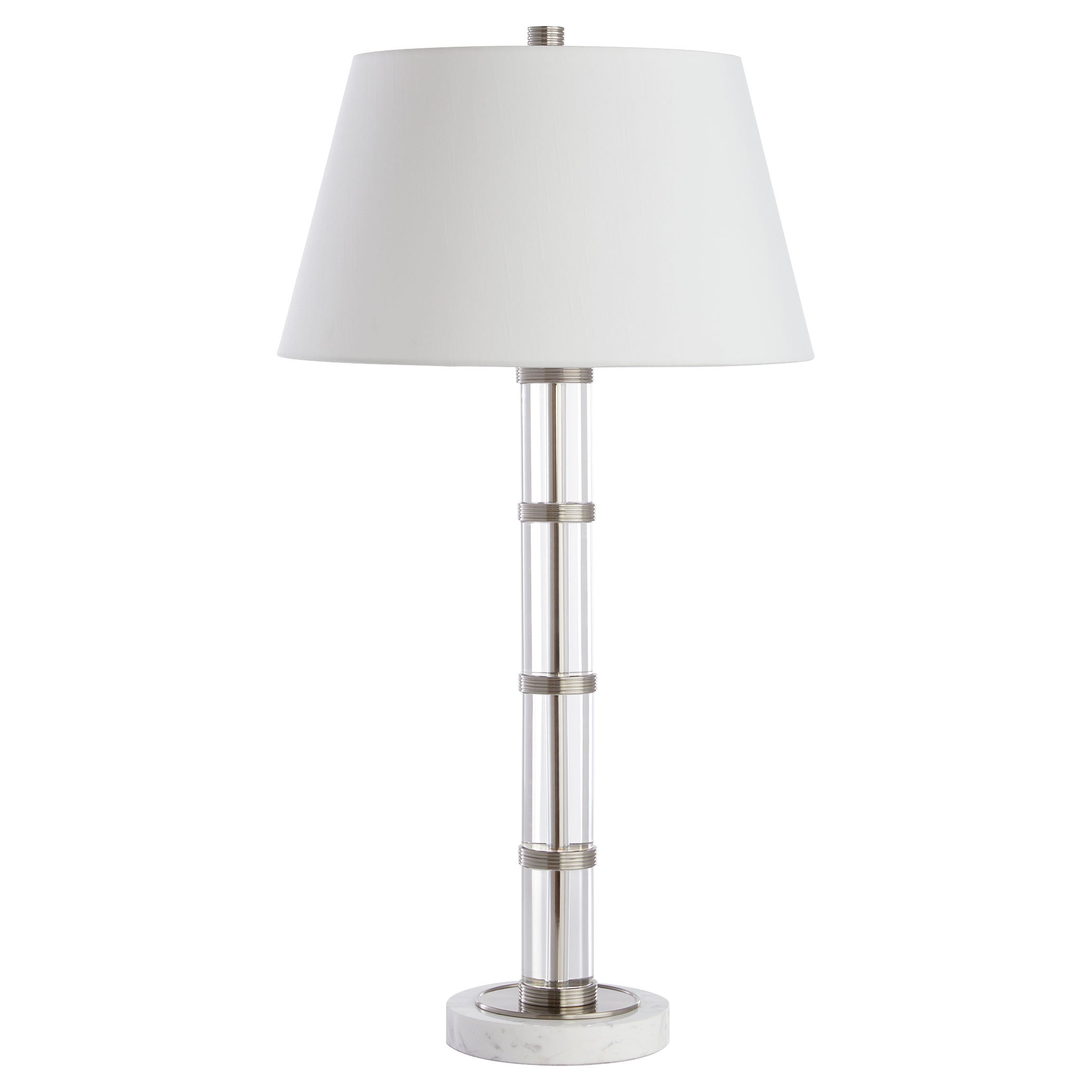 Cyan Design 11712 Silvia Table Lamp - Polished Nickel , Acrylic And White