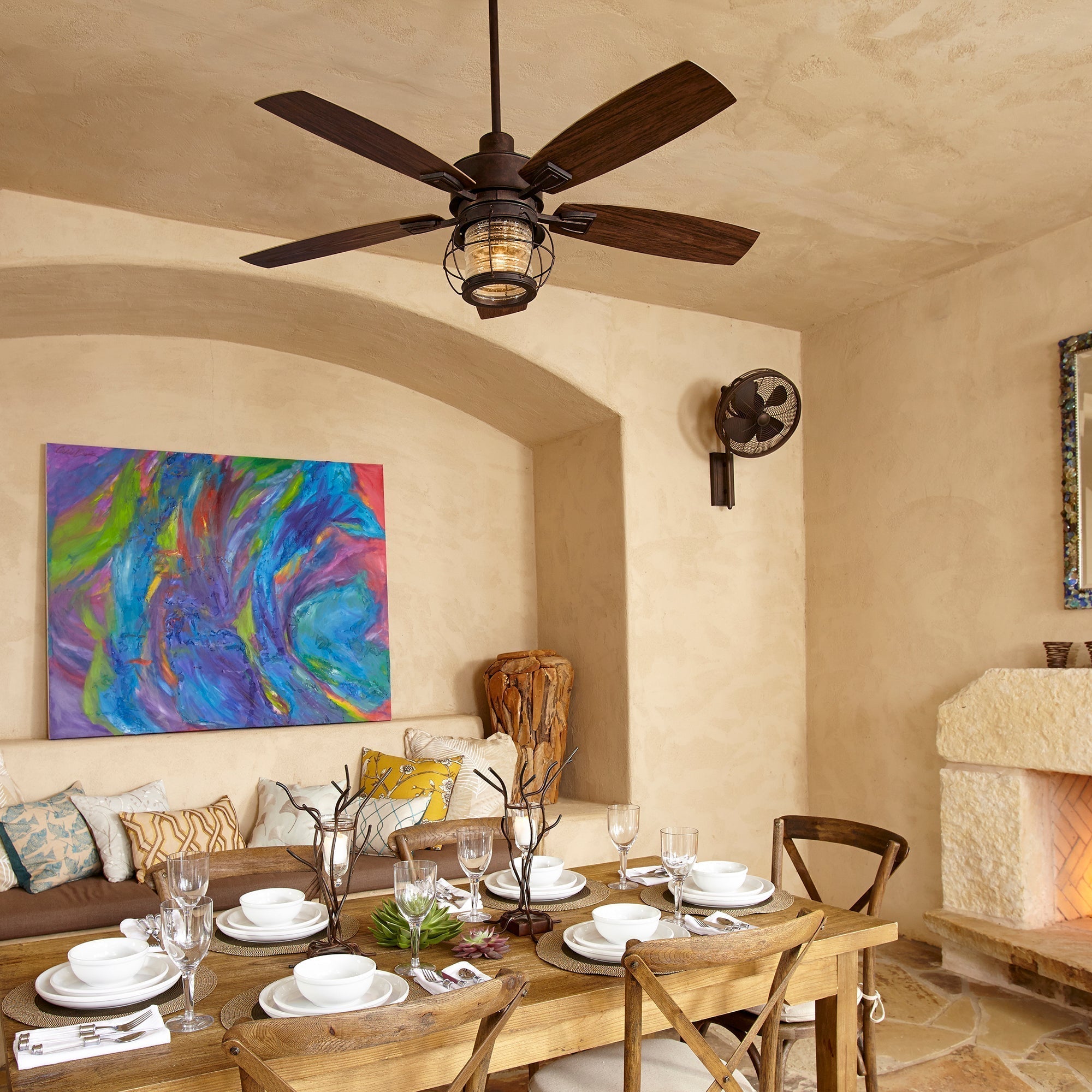 Quorum Galveston 13525-86 Patio Fan - Oiled Bronze