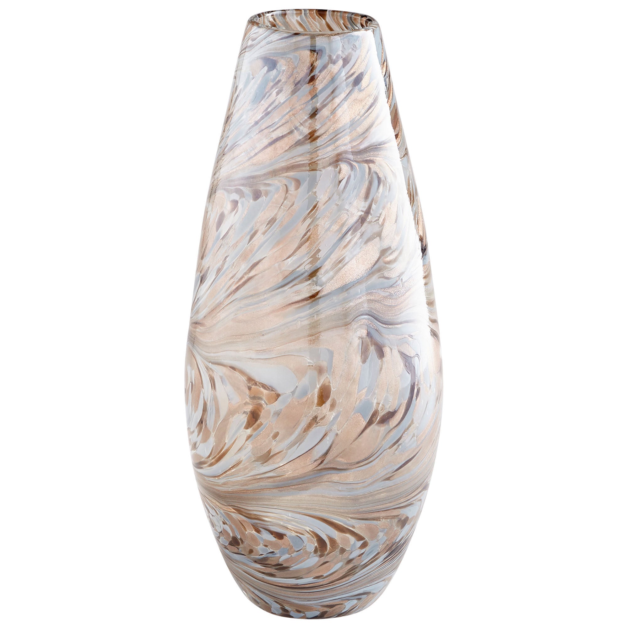 Cyan Design 09647 Caravelas Vase - Metallic Sand Swirl - Large