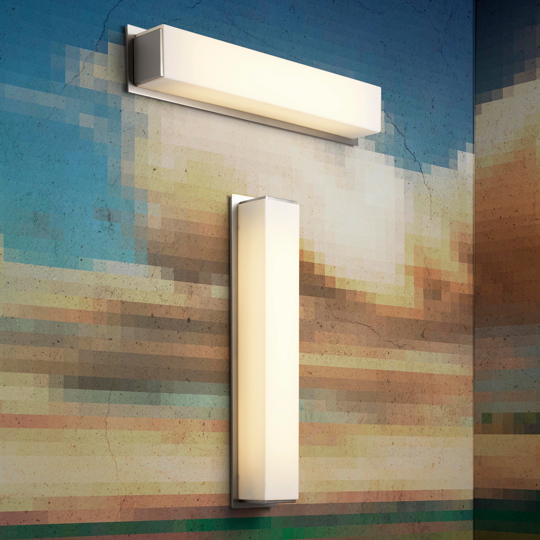 Oxygen Lighting FUSE 2-5134-24 LED Bath Vanity Light, 24 inch, 3000K, UL Damp Rated - Satin Nickel