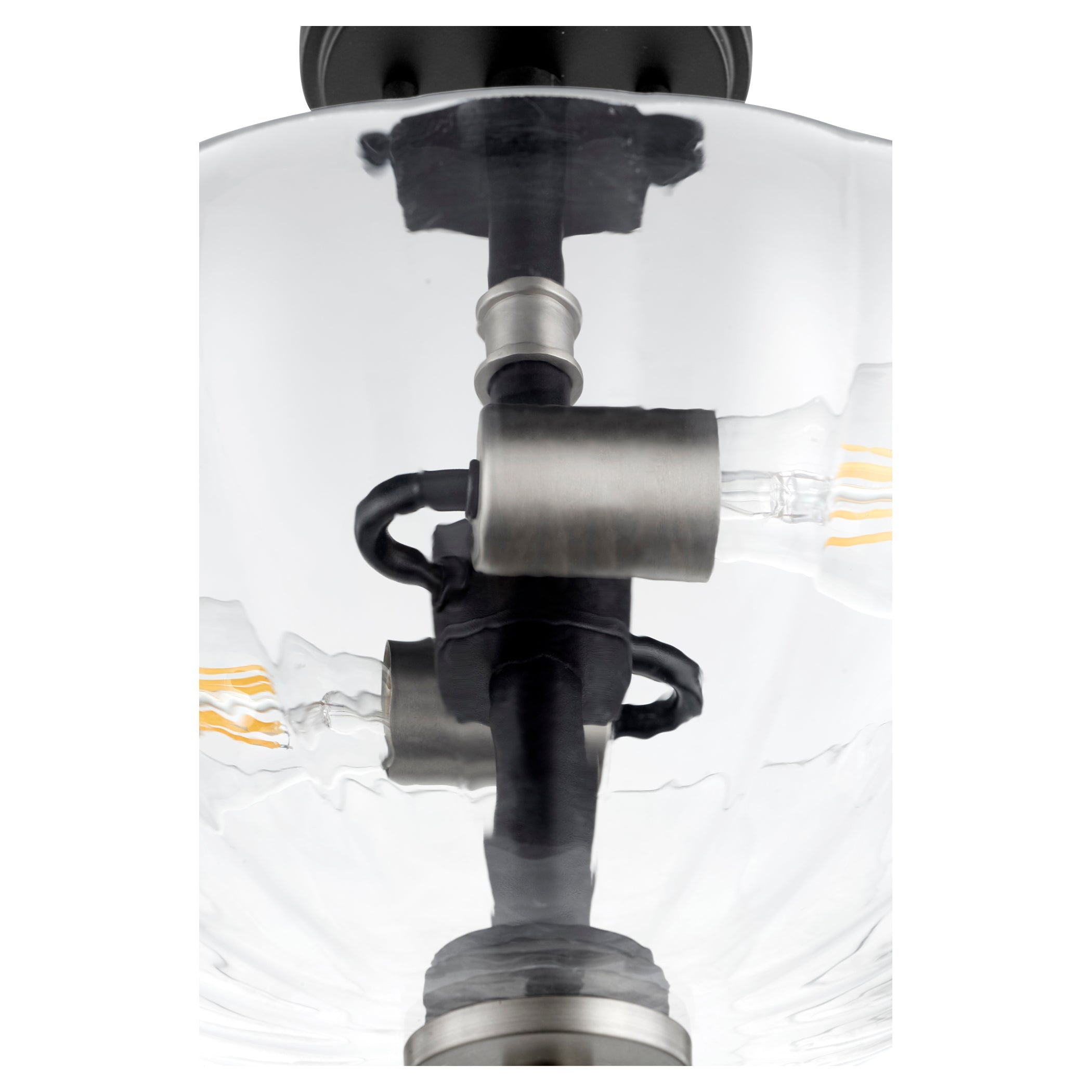 Quorum Monarch 210-6965 Dual Mount - Textured Black W/ Satin Nickel