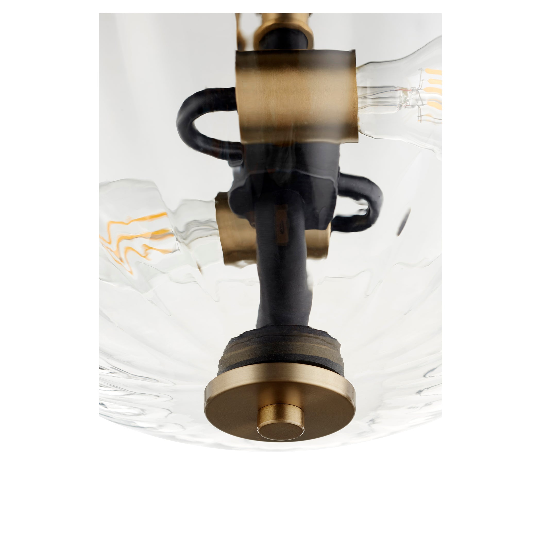 Quorum Monarch 210-6980 Dual Mount - Textured Black W/ Aged Brass