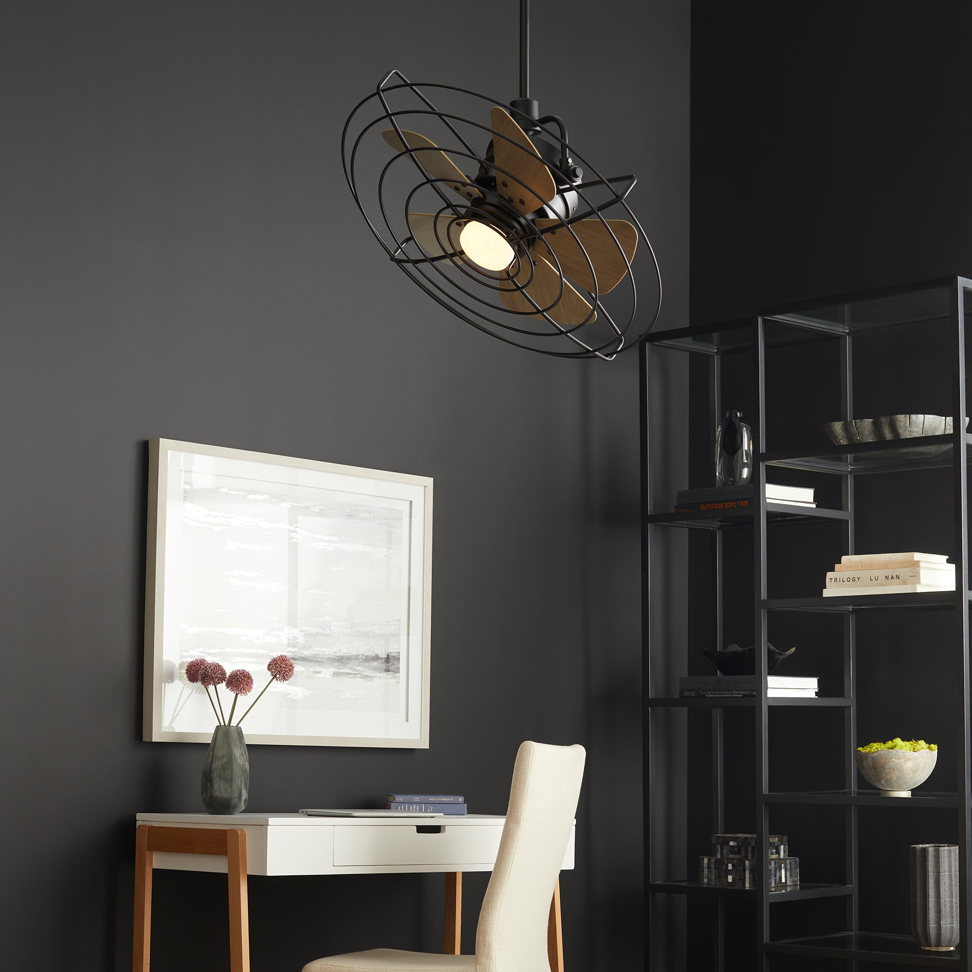 Quorum Bandit 22245-69 Patio Fan - Textured Black