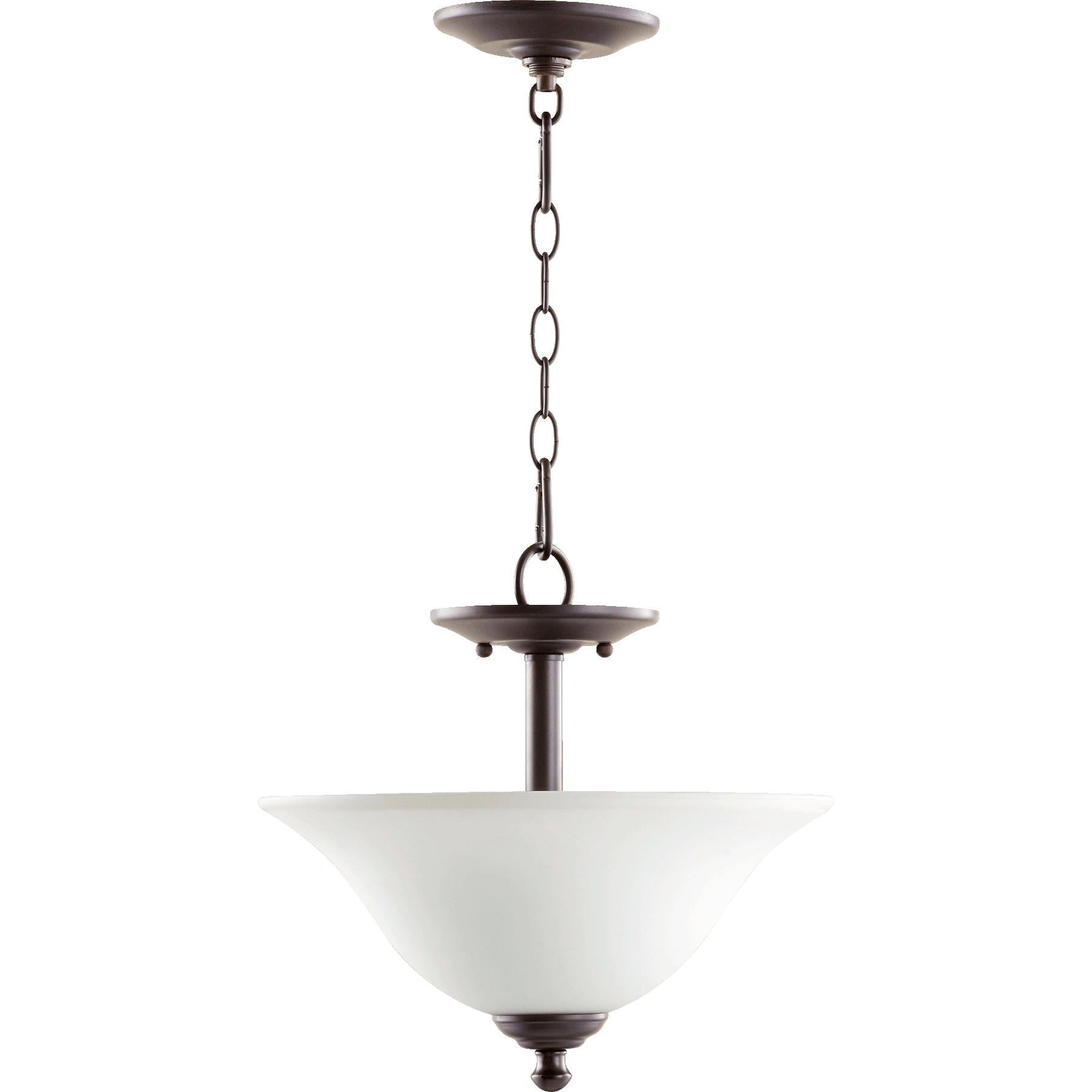 Quorum Spencer 2810-13186 Dual Mount - Oiled Bronze W/ Satin Opal