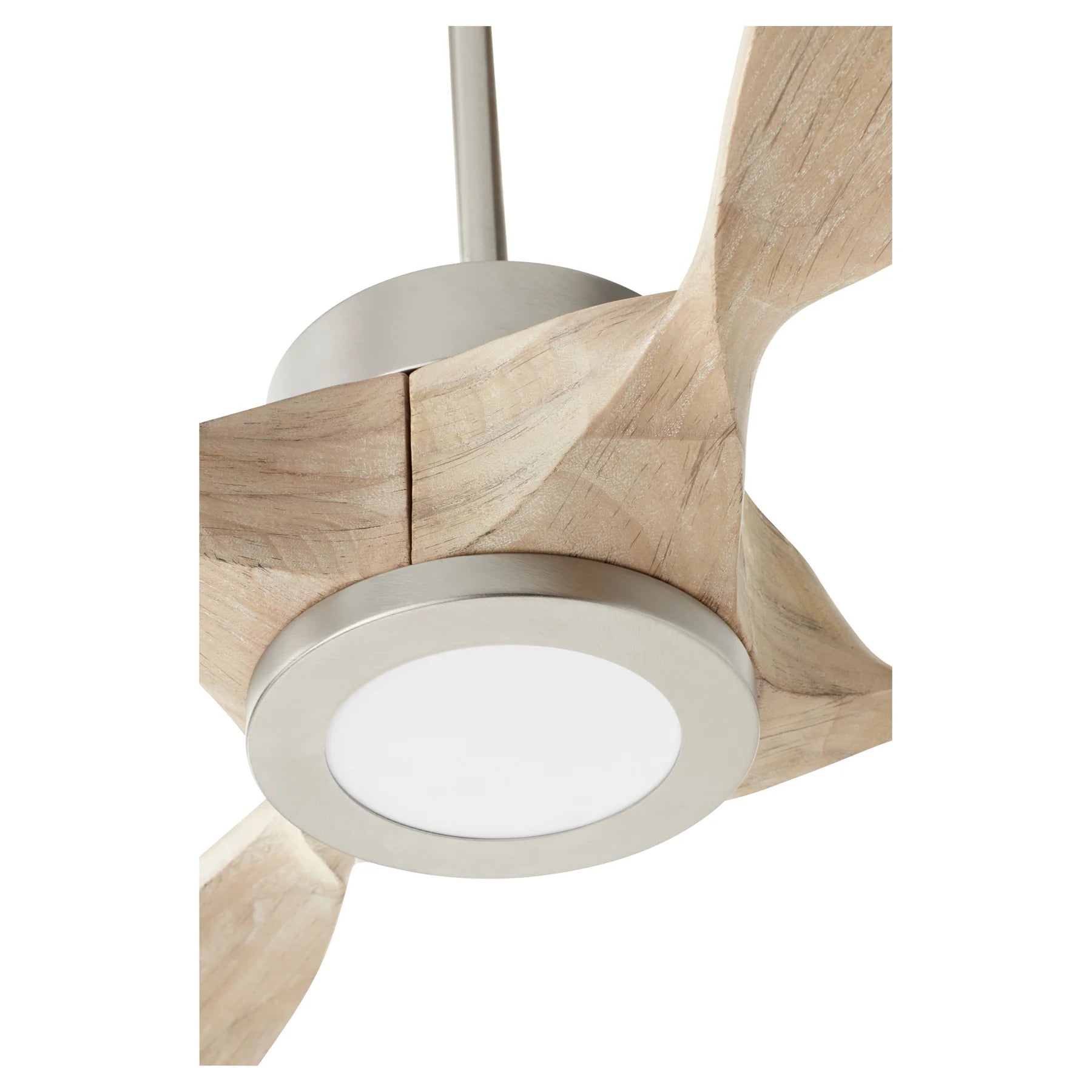 Quorum PAPILLON 28804-65 Smart by Bond Ceiling Fan, Large 80 inch blade span - WiFi Fan - Satin Nickel, Solid Wood Weathered Gray