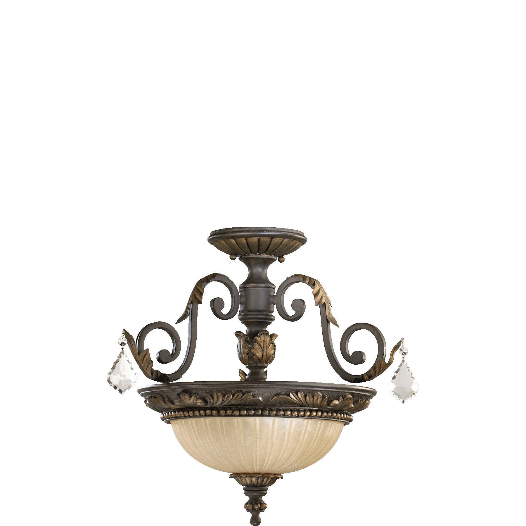 Quorum Rio Salado 2957-17-44 Dual Mount - Toasted Sienna With Mystic Silver