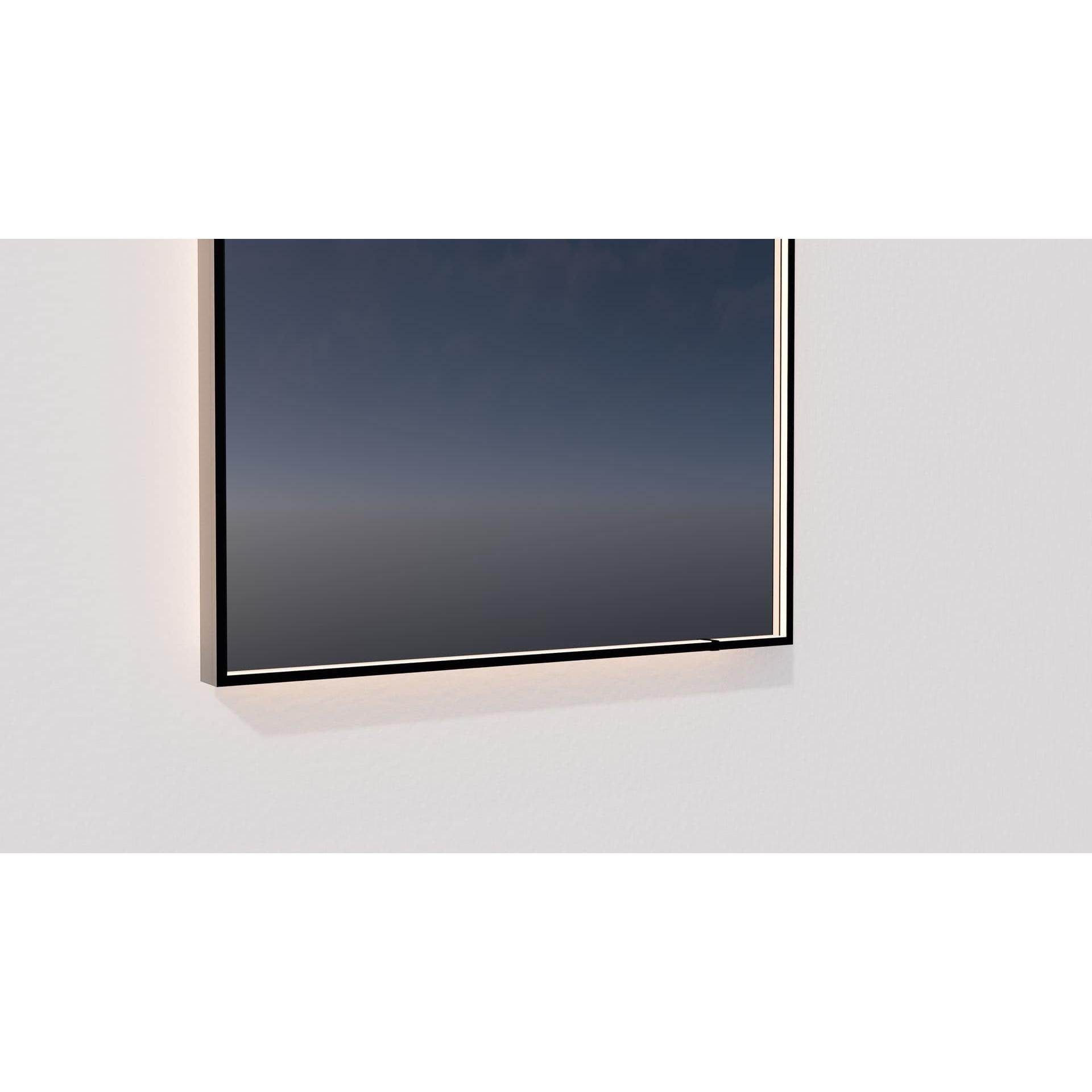 Oxygen Lighting AVIOR 3-0106-15 Arched Lighted Mirror 32 Inch x 40 Inch - Black Frame