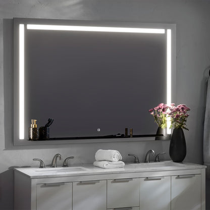 Oxygen Skylight 3-0302-15 Square Lighted LED Mirror with Shelf 36 Inch x 36 Inch