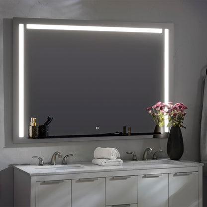 Oxygen Skylight 3-0302-15 Square Lighted LED Mirror with Shelf 36 Inch x 36 Inch