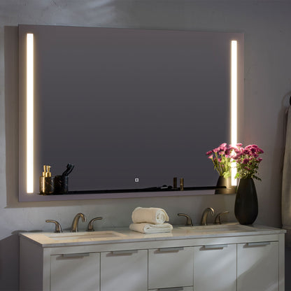 Oxygen Skylight 3-0302-15 Square Lighted LED Mirror with Shelf 36 Inch x 36 Inch