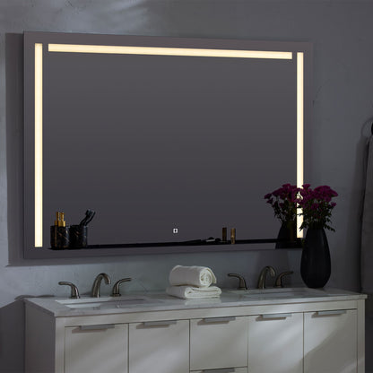 Oxygen Skylight 3-0302-15 Square Lighted LED Mirror with Shelf 36 Inch x 36 Inch