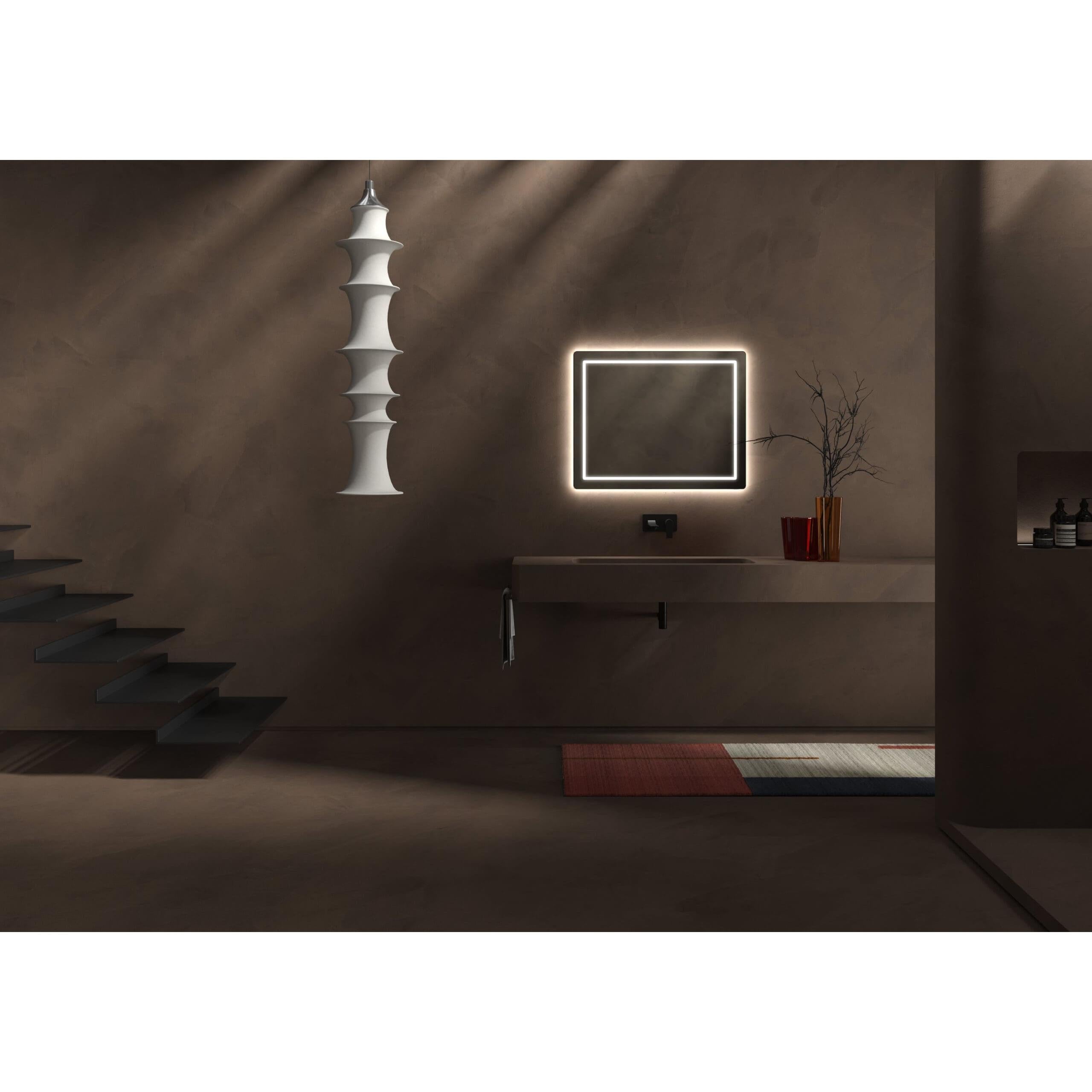 Oxygen COMPACT 3-0404-15 Lighted LED Mirror 48 Inch x 48 Inch - Black