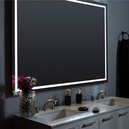 Oxygen Track 3-0503-15 Lighted LED Mirror 36 Inch x 24 Inch - Black