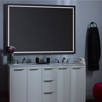 Oxygen Track 3-0507-15 Lighted LED Mirror 60 Inch x 42 Inch - Black