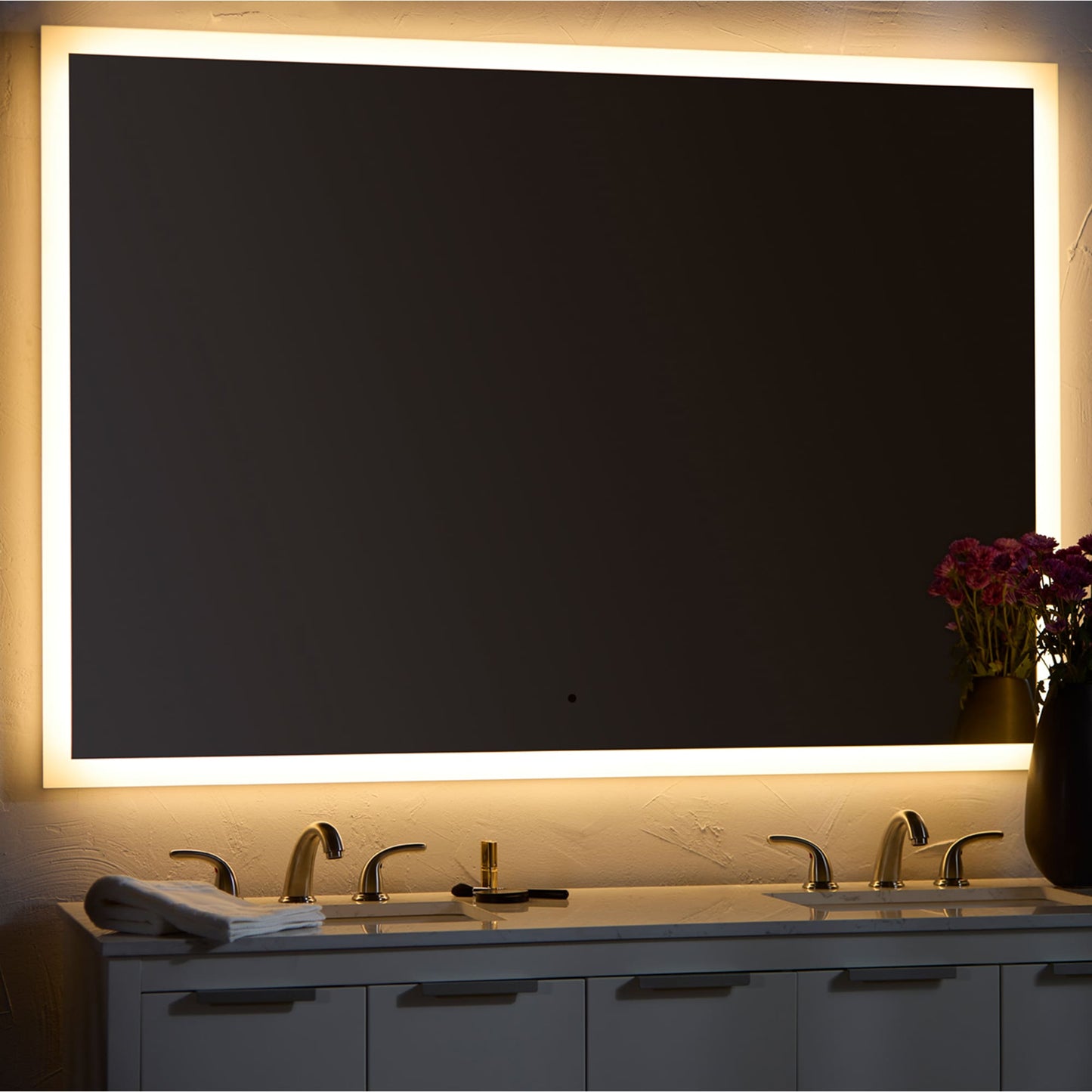 Oxygen Starlight 3-0601-15 Lighted LED Mirror 36 Inch x 24 Inch - Black