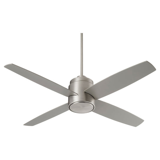 Oxygen OSLO Fan 3-101-24 Silver 52 Inch Four Blade Ceiling Fan - Satin Nickel (Optional Remote 3-8-1000-0) LED Light Kit: Optional (3-9-101)