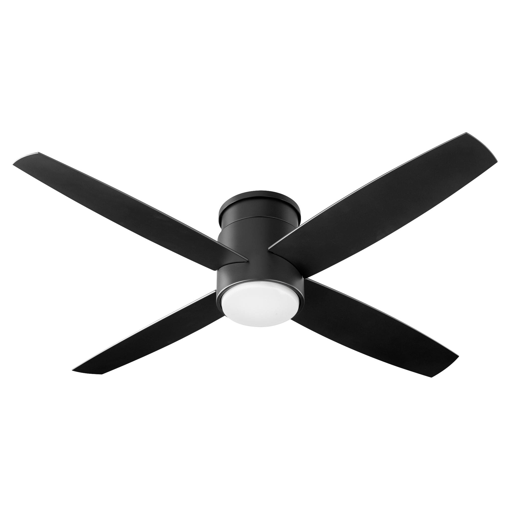 Oxygen 3-102-15 OSLO HUGGER 52 Inch Low Profile Ceiling Fan with Wall Control, Optional LED Light, Optional Remote - Black