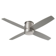 Oxygen Lighting OSLO HUGGER 3-102-24 Hugger Ceiling Fan, 52 inch, Damp Rated - Satin Nickel, Silver