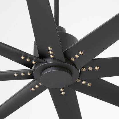 Oxygen FLEET 3-112-1515 Ceiling Fan with Remote 56 Inch Eight Blade Fan - Black on Black