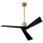 Oxygen DYNAMO 3-113-1540 Modern Ceiling Fan - Aged Brass, Black Blades (OPEN BOX SALE)