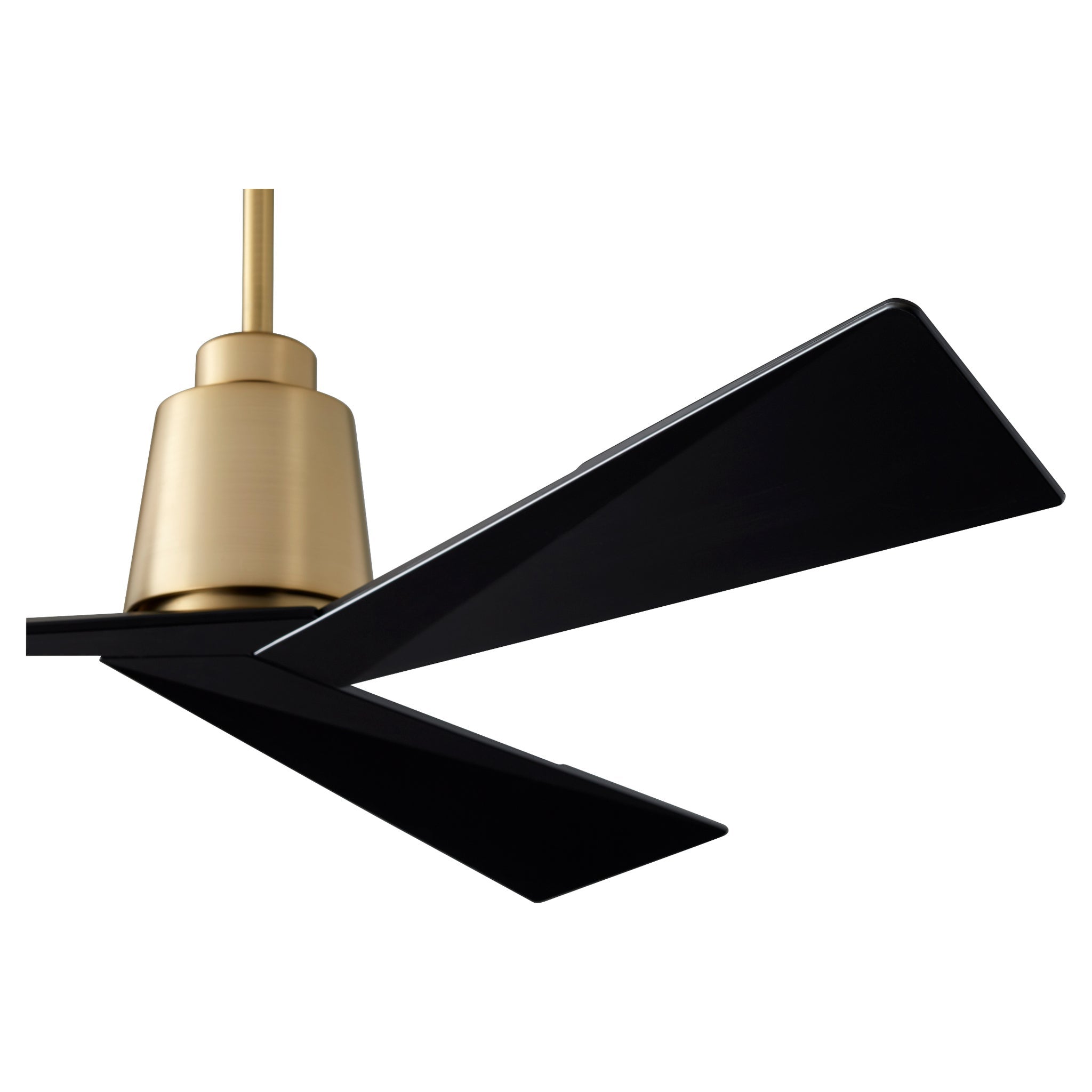 Oxygen Dynamo 3-113-1540 Contemporary Ceiling Fan with Remote, 54 Inch - Aged Brass, Black