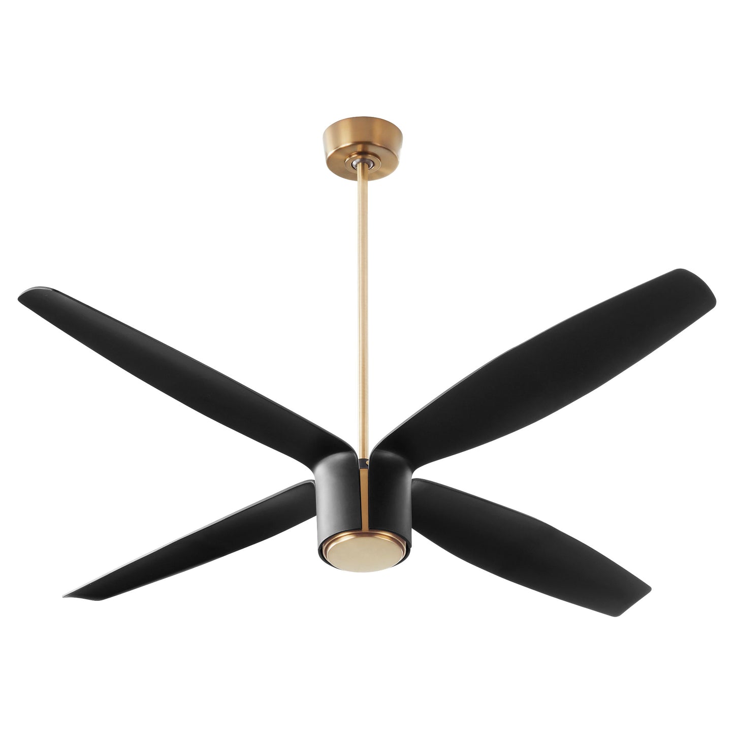 Oxygen Samaran 3-116-4015 Ceiling Fan - Aged Brass W/ Black Blades